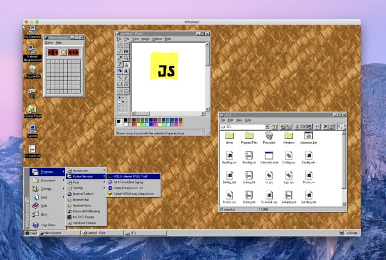 Windows 95 emulator download mac free